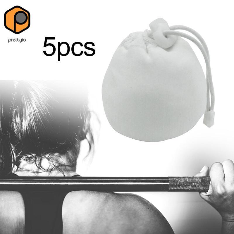 Prettyia 5 ชิ้น Chalk Ball กระเป๋าดึงสาย สําหรับ Deadlifting ฟิตเนส และ Bouldering — صورة 4