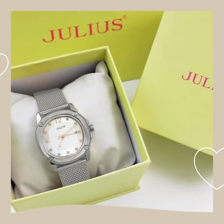JULIUS JA-1554 นาฬิกาข้อมือผู้หญิง สายสแตนเลส กันน้ำ Quartz นาฬิกาแฟชั่นผู้หญิง พร้อมกล่อง
