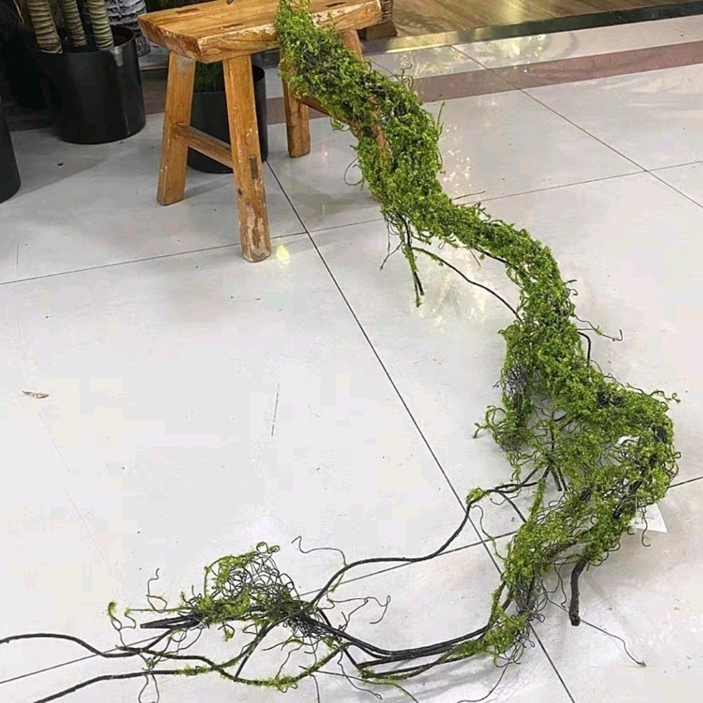 จําลอง Moss Tree Vines Dead Vines Mori Series ตกแต่งภูมิทัศน์ปลอมหวาย Moss Vines แขวนสาขาแสดงศิลปะดอ