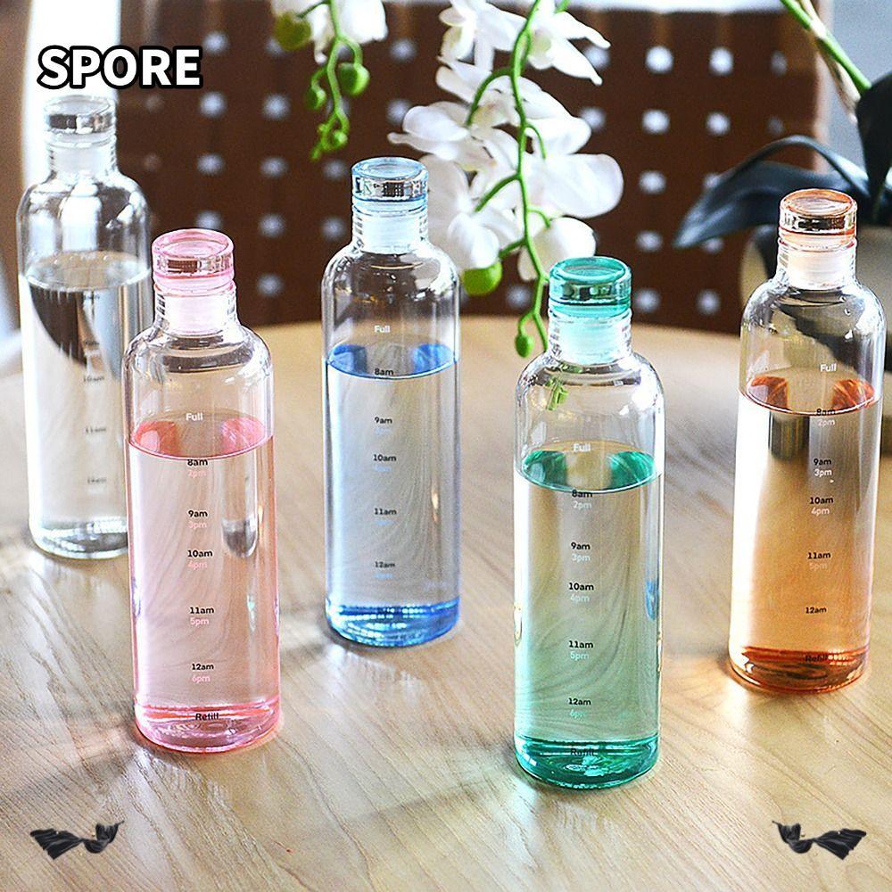 ขวดน้ํา สเปร์, ถ้วยดื่มขนาดเวลารั่วซึม, แบบพกพาโปร่งใส 500/750มล ขวดน้ําผลไม้สําหรับกีฬากลางแจ้ง