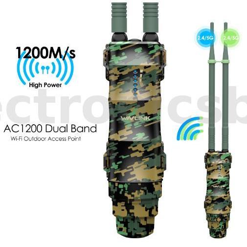 WAVLINK AC1200 Dual Band Outdoors Router 200M Long Range Access Point WiFi Extender พร้อม PoE IP67 ก