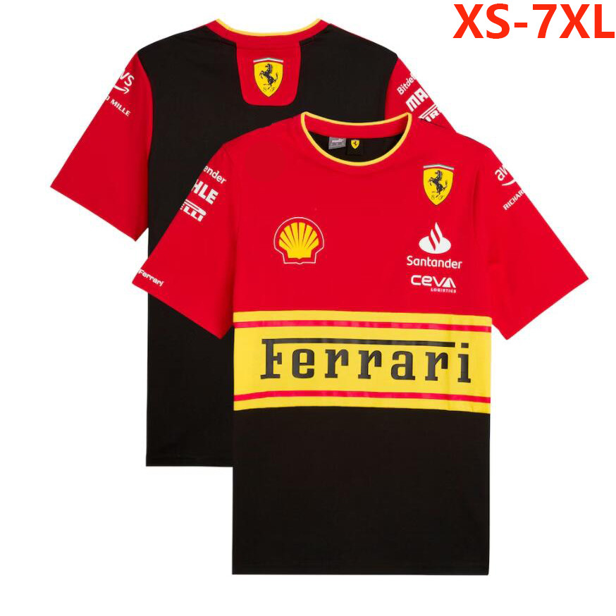 2026 ใหม่ F1 เสื้อยืดแขนสั้น Unisex + F1 Ferrari Racing Team Jersey