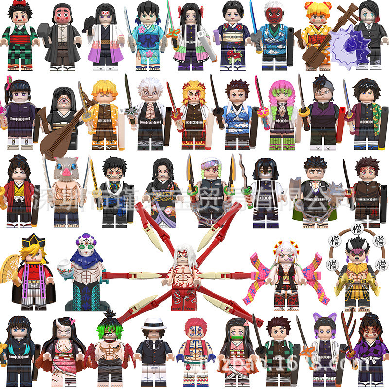 จัดหาพิเศษ Bagged Demon Slayer WM61167 WM6137 WM6168 WM6162 ประกอบ Building Block Minifigure MMYS