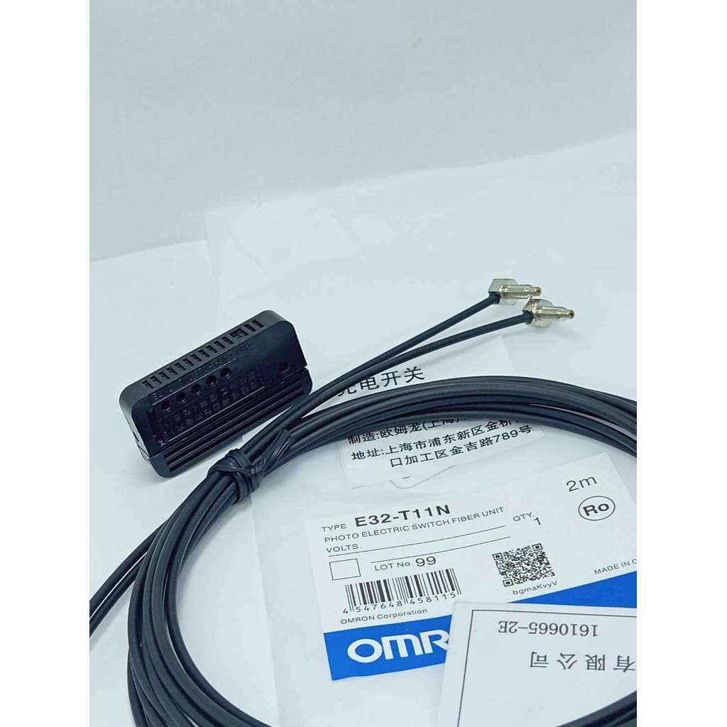 E32-T11N หัวเซนเซอร์ไฟเบอร์ออปติกแบบลำแสงผ่าน (through-beam)  พร้อมส่งจากไทย🇨🇷🛻
