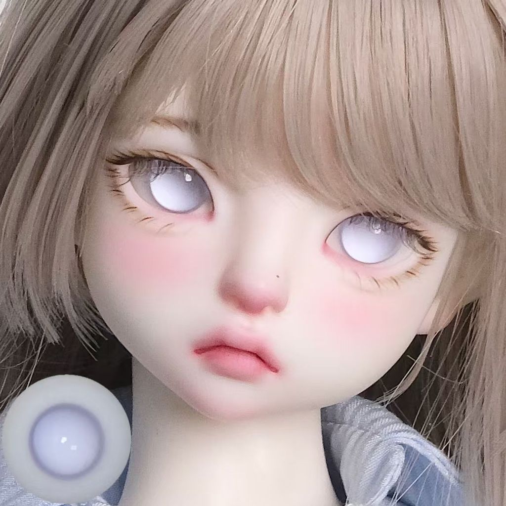 ตุ๊กตา Bjd ตาแก้ว สีฟ้า-ม่วง non-pupil ตาอเนกประสงค์ 12mm14mm16mm18mm
