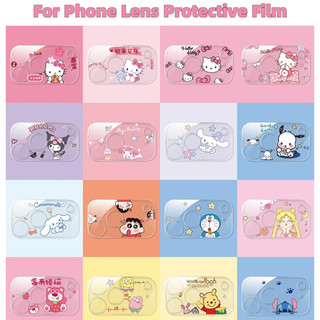 น่ารัก Cat Pooh Stitch โทรศัพท์กล้องเลนส์ป้องกันสําหรับ iPhone 17 Pro Max 17 Pro 17 กล้องกระจกใส