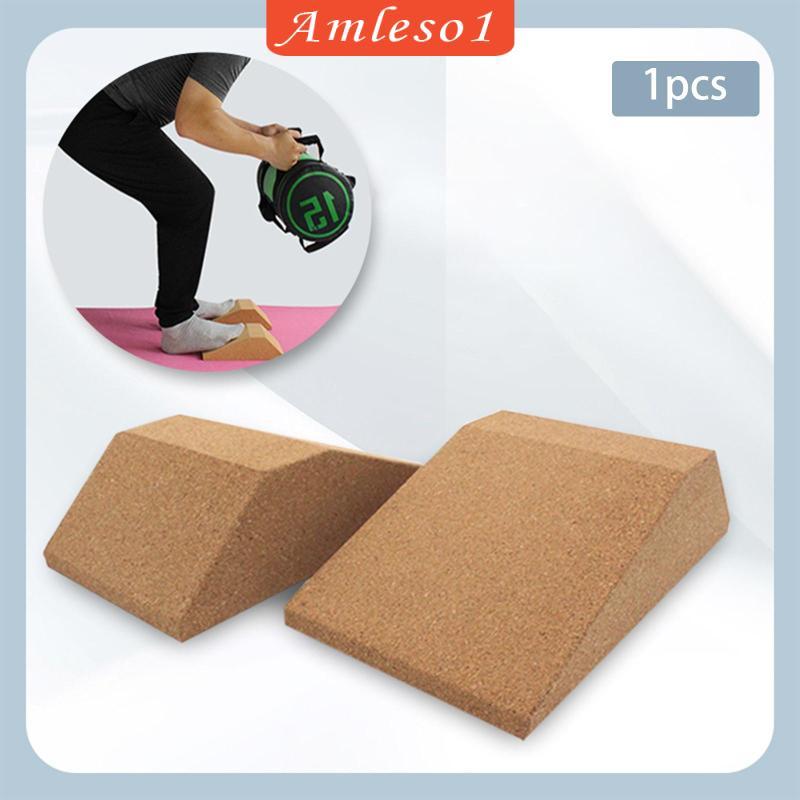 [Amleso1] Cork Squat Wedge Block กระดานเอียง Squat Ramp สําหรับยืดกีฬาในร่ม