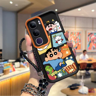 เคส VIVO Y31 5G เคสโทรศัพท์ซิลิโคนอ่อนนุ่มเทรนด์ภาพสีดํา TYHS