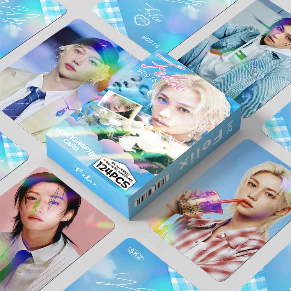 การ์ดเลเซอร์ 12.10 แผ่น STRAYKIDS อัลบั้มใหม่การ์ดแฟลช Karma FelixHyunJin Star สติกเกอร์การ์ด LOMO