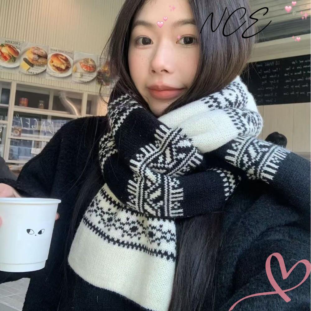 NCE คออุ่น, ผ้าพันคอถักกันหนาว, ผ้าพันคออเนกประสงค์กันลมที่อบอุ่น Bib ฤดูใบไม้ร่วงและฤดูหนาว