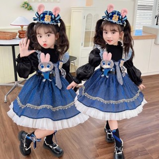 คุณภาพสูงJudy ชุดเสื้อกันหนาวเด็กฤดูหนาวเด็กกระต่ายตํารวจเจ้…