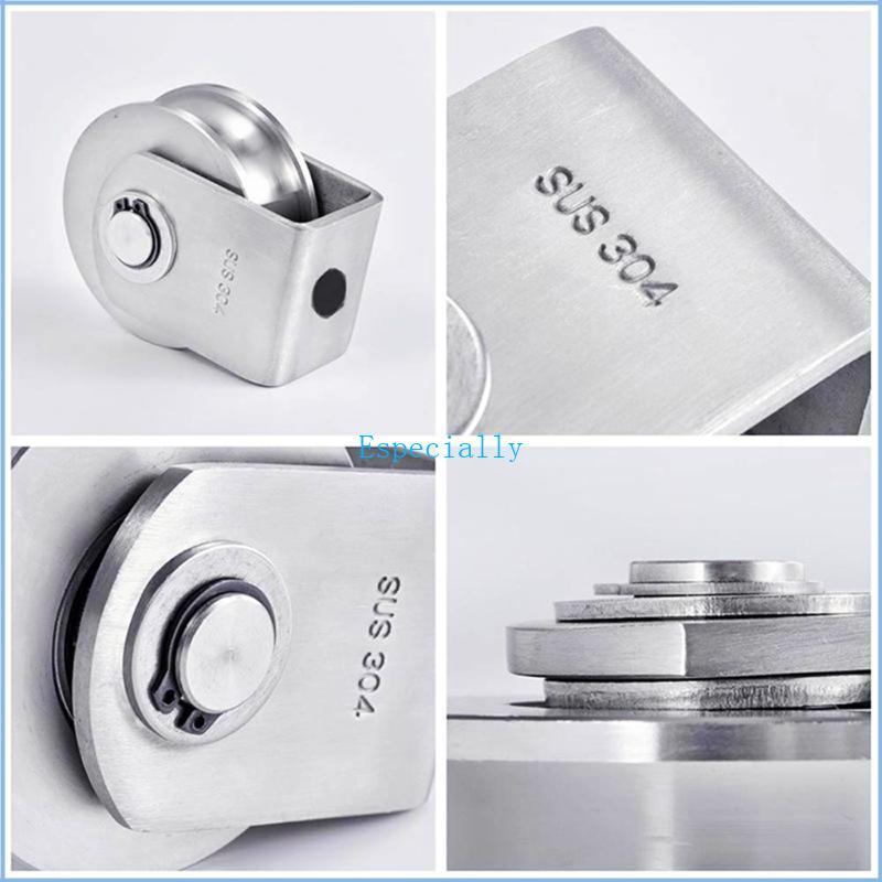 ESP U Groove Wheel Pulley U Groove Wheel สแตนเลส Groove Wheel Pulley Blocks