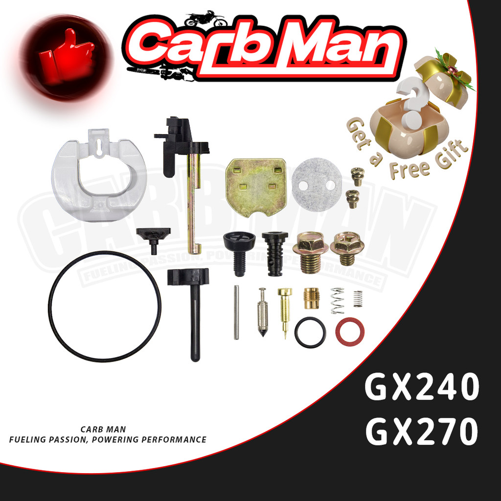 lชุดซ่อมคาบู Gx240 Gx270 ชุดซ่อมคาบู อะไหล่คาบู เครื่องยนต์ 9-11แรง ใส่ได้ทุกยี่ห้อ รับประกันคุณภาพ