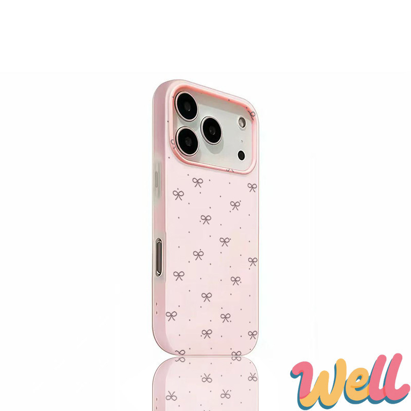 เคสโทรศัพท์ ดูดีเรียบง่าย  เหมาะสำหรับเคสไอโฟน iphone 11 17 16 Pro Max XR 12 13 14 15 สีชมพูสวยงาม