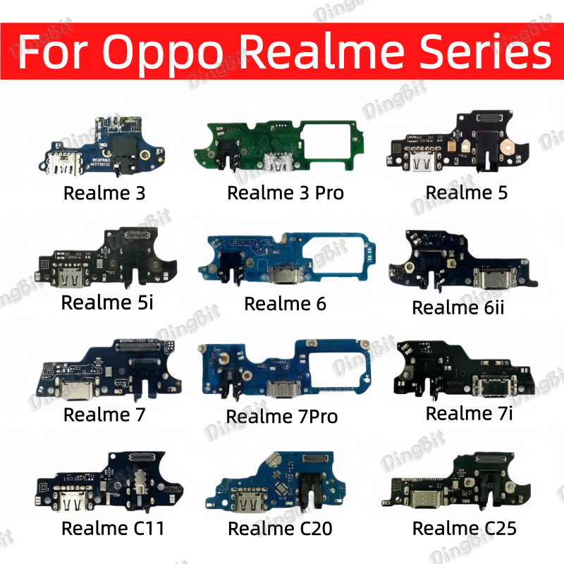 USB ชาร์จสําหรับ Realme 5 6 7 8 Pro 5i 6i 7i C11 C12 C15 C25 C25s C20 C21 C21Y C25Y C30 C33 C35 Char