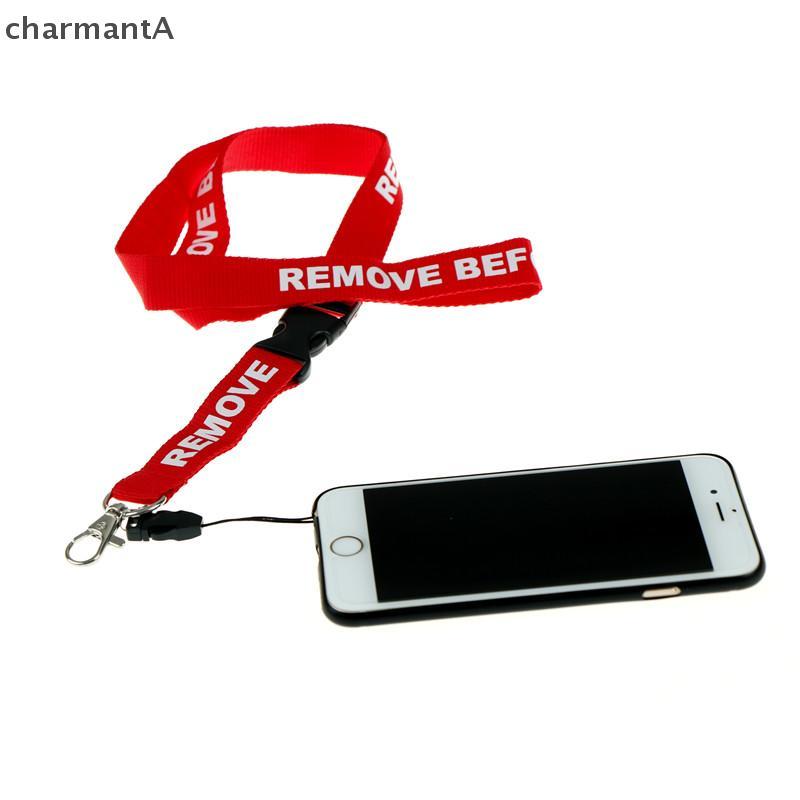 CharmantA ถอดก่อนเที่ยวบิน lanyards ที่ใส่กุญแจสายคล้องคอสําหรับโทรศัพท์สําหรับการ์ดยิมเชือกเส้นเล็ก TH
