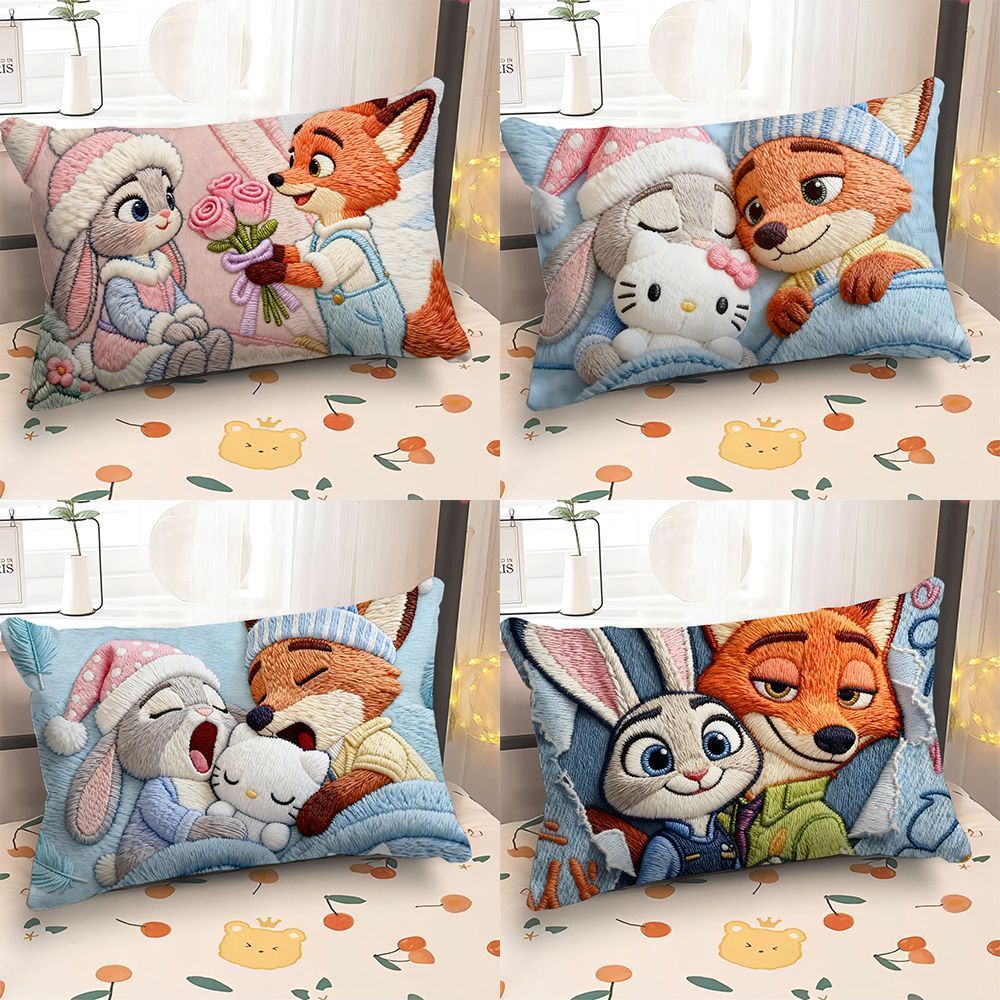 Judy Nick Zootopia หมอนห้องนอน Bedhead โซฟา Core หมอนงีบหลับล้างทําความสะอาดได้