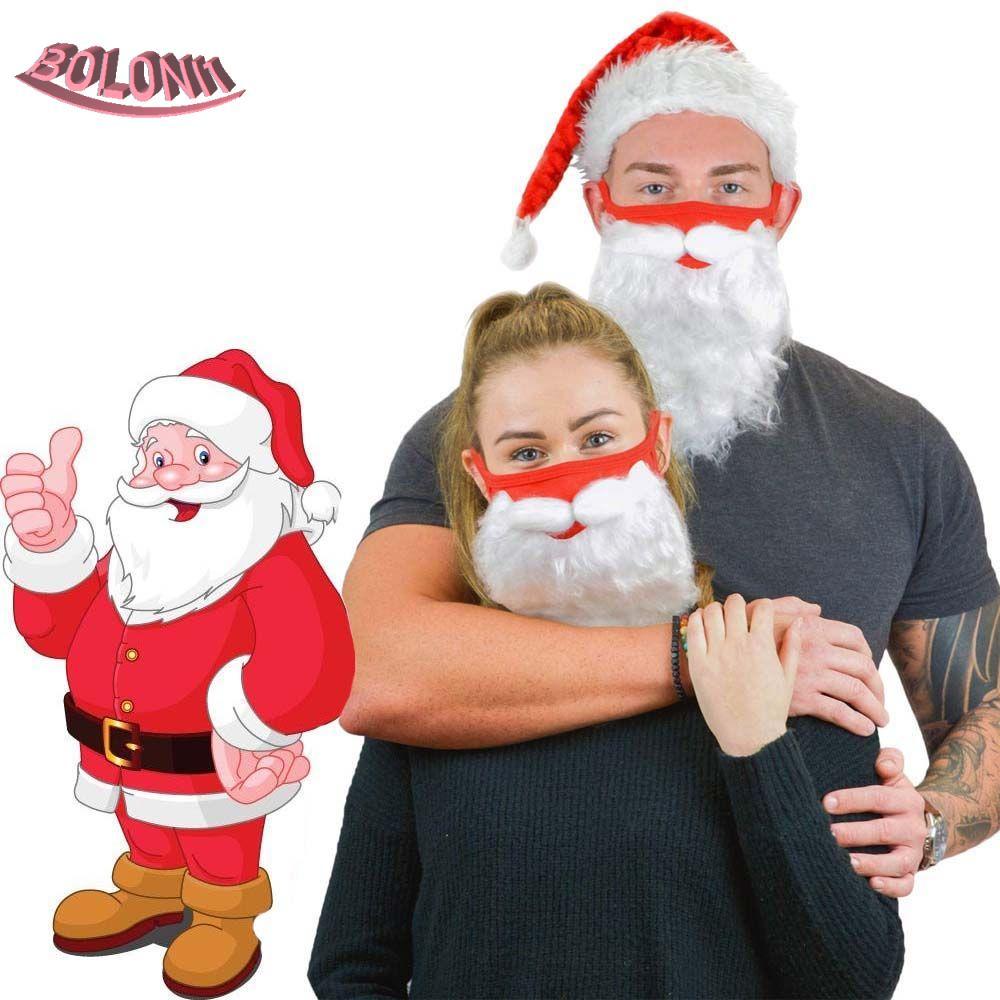 BO ตกแต่งคริสต์มาสนํากลับมาใช้ใหม่ตลก 3D Santa Claus ของขวัญคอสเพลย์ Props คอสเพลย์อุปกรณ์เสริม