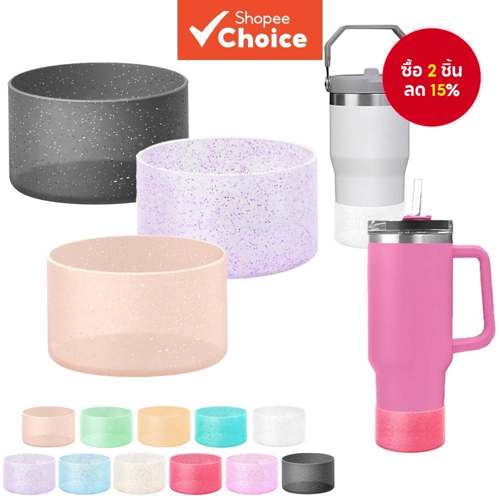ขวดน้ําซิลิโคน กันลื่น ประดับกลิตเตอร์ สําหรับ Stanley Tumbler 20-40oz & Aquaflask Hydro Flask 12-24