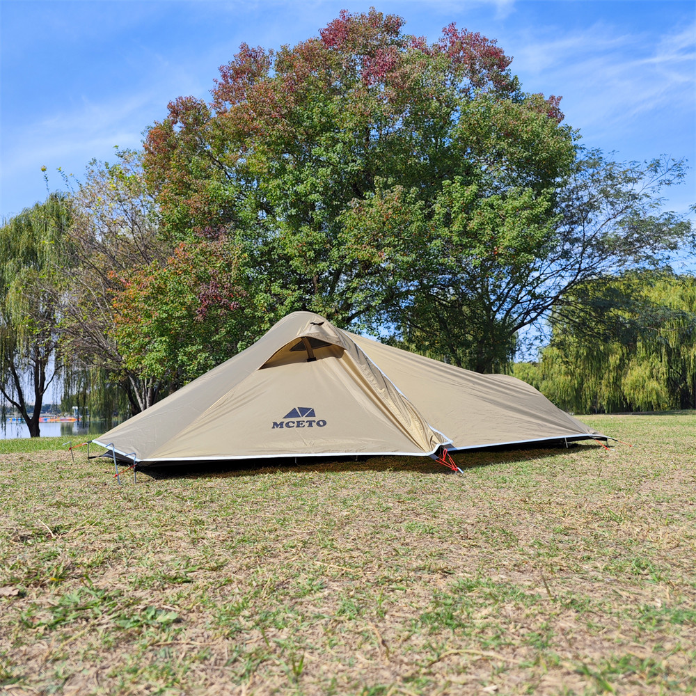 2024 Backpacking Tent 1 Person Ultralight Aluminum Pole Stormproof Camping Tent Suitable for Four Se