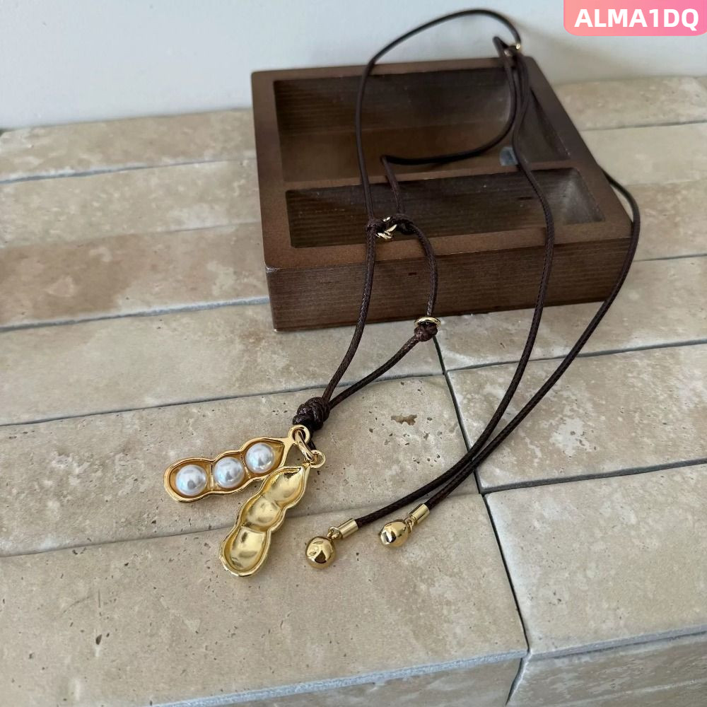 สร้อยคอโลหะผสมแบบ Pea Pod ดีไซน์แฟชั่นสำหรับผู้หญิง