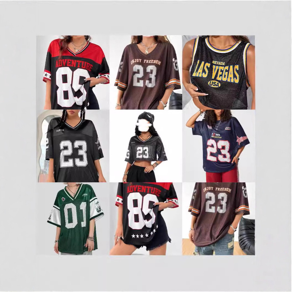 Oversize Jersey 2024 Refreshing Hollow Street Hot Girl Style Top Y2K Womens Clothing 12.14+7.8