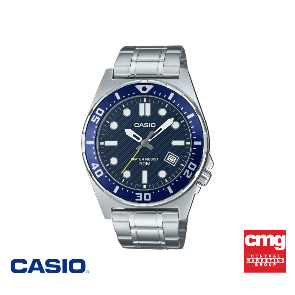 CASIO นาฬิกาข้อมือ CASIO รุ่น MTD-135D-2AVDF สายสแตนเลส สีน้ำเงิน