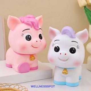 WELLNESSSPOT ขวดเงินม้า, กระปุกออมสินสัตว์โชคดีน่ารัก, ของขว…