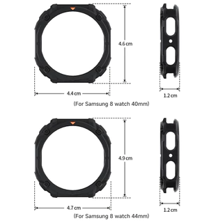 TPU Bezel สําหรับ Samsung Galaxy นาฬิกา 8 40 44 มม.Anti-drop Hollow ฝาครอบกันชนสําหรับ Galaxy 8 44 40 มม.Smartwatch เปลือกป้องกัน ﻿
