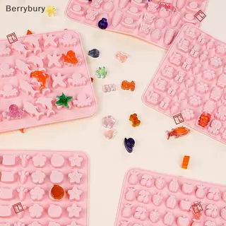 Berrybury ผสมผลไม้สัตว์ซิลิโคนช็อกโกแลตแม่พิมพ์ปลา Fudge Candy Jelly Mould เรขาคณิตหัวใจเค้กตกแต่งเบเกอรี่ถาดน้ําแข็งของขวัญใหม่
