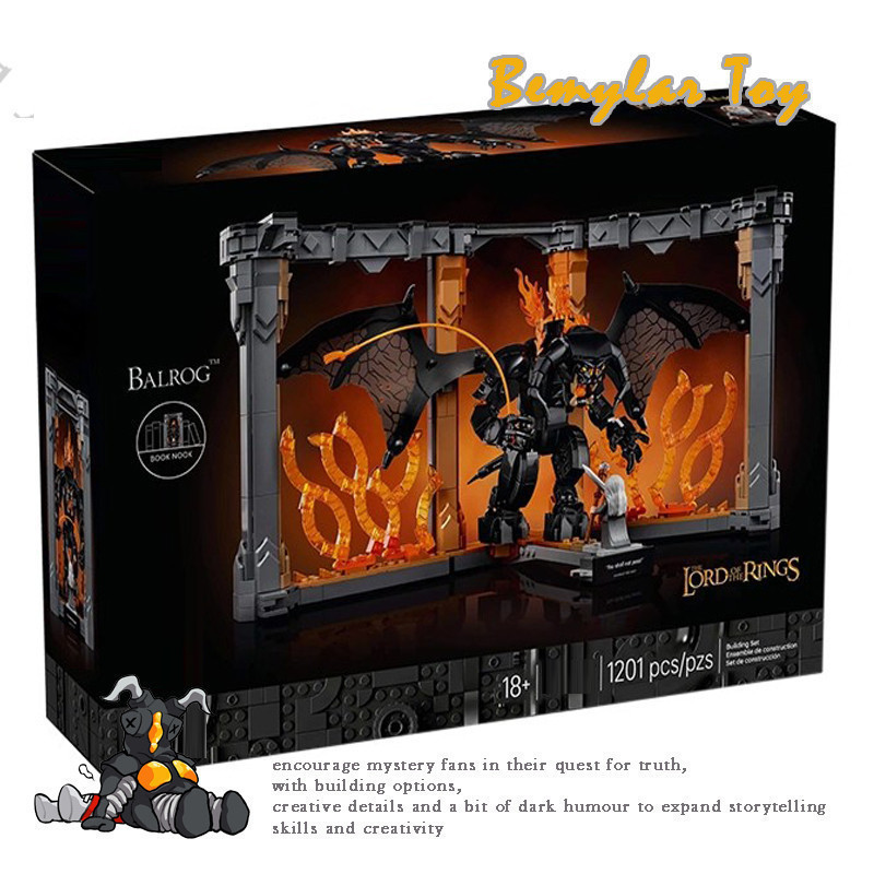 Bemular Hobby BM2X เข้ากันได้กับ 10367 The Lord of the Rings: Balrog Book Nook Building blocks EQ1