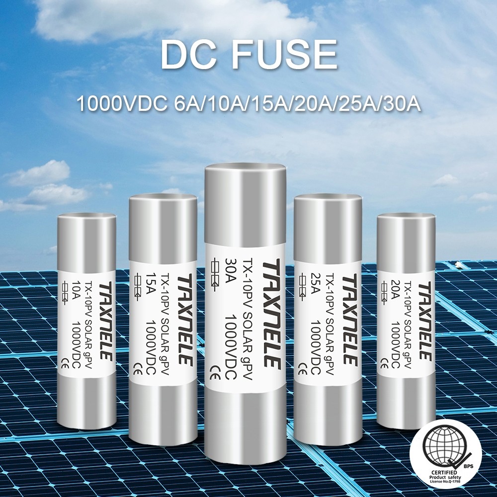 พลังงานแสงอาทิตย์ DC ฟิวส์ 1000V PV Photovlusic 10*38 มม.แรงดันสูงสําหรับพลังงานแสงอาทิตย์สั้นวงจรป้องกัน gpV 6-30A