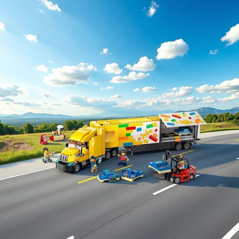 ใช้งานร่วมกับ Lego City Series 60440 สีเหลือง Transporter รถบล็อกตัวต่อประกอบของเล่นของขวัญ