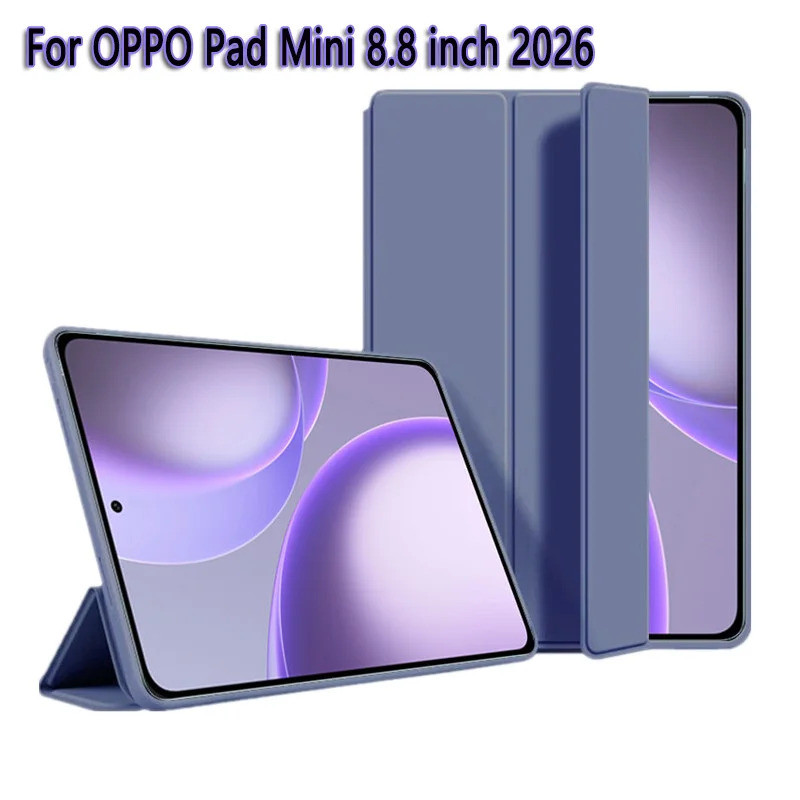 Trifold Pu สําหรับ Oppo Pad Mini 8.8 "2026 กรณี OPD2515 ซิลิโคนนุ่มกลับแท็บเล็ตฝาครอบ Funda OPPO Pad MINI 8.8 นิ้ว