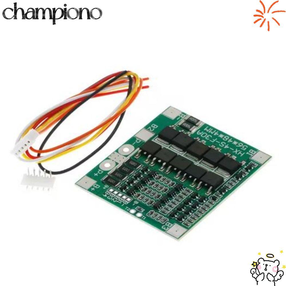 CHAMPIONO LiFePO4 / บอร์ดแบตเตอรี่ลิเธียมพร้อม Balance Blue Green BMS, 12.8V 14.4V 4S 3.2V 3.7V 30A 