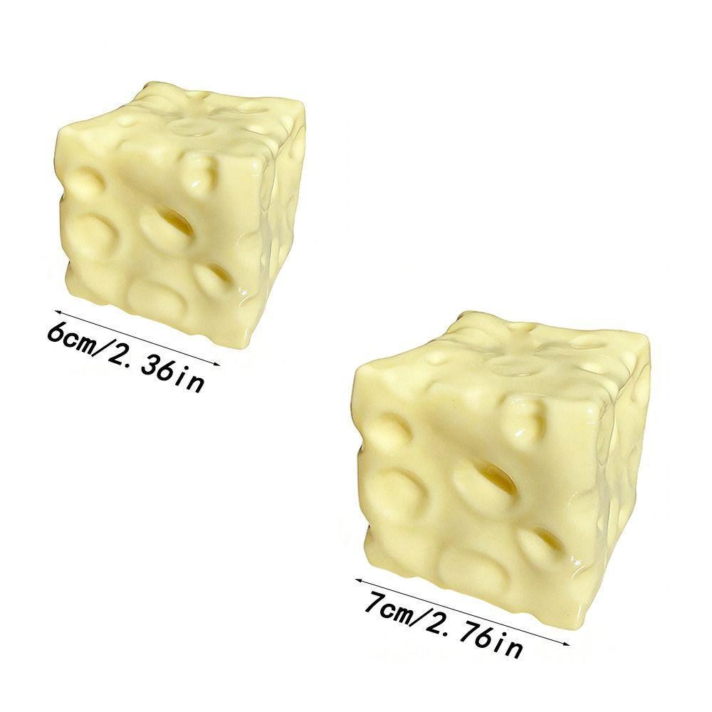 ICAOE103 ของเล่นหยิกชีส, Non-Bounce Shapeable Jumbo Cheese Cube Stress Ball, นวด Anti-Stress Squishy Texture ชีสบีบ Fidget ของเล่นเด็กผู้ใหญ่ ราคา ถูกที่สุด ดีลบีเคเค แกลเลอรีภาพที่ 2