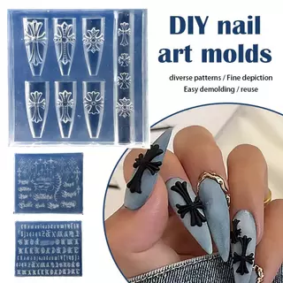 DIY Nail Art แม่พิมพ์ซิลิโคนแม่พิมพ์โบว์น่ารัก Flip Mold อุปกรณ์เสริมเล็บเครื่องมือทําเล็บ V8N9