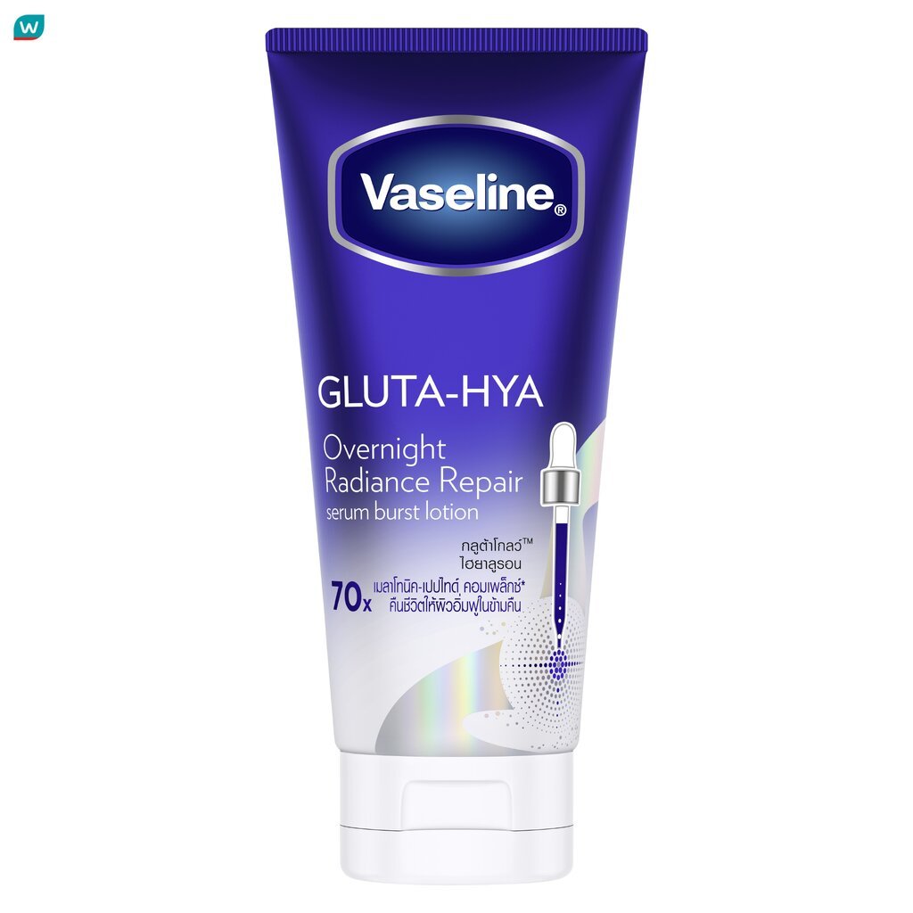 Vaseline วาสลีน กลูต้า-ไฮยา เซรั่ม เบิสท์ โลชั่น โอเวอร์ไนท์ เรเดียนซ์ รีแพร์ 170 มล.
