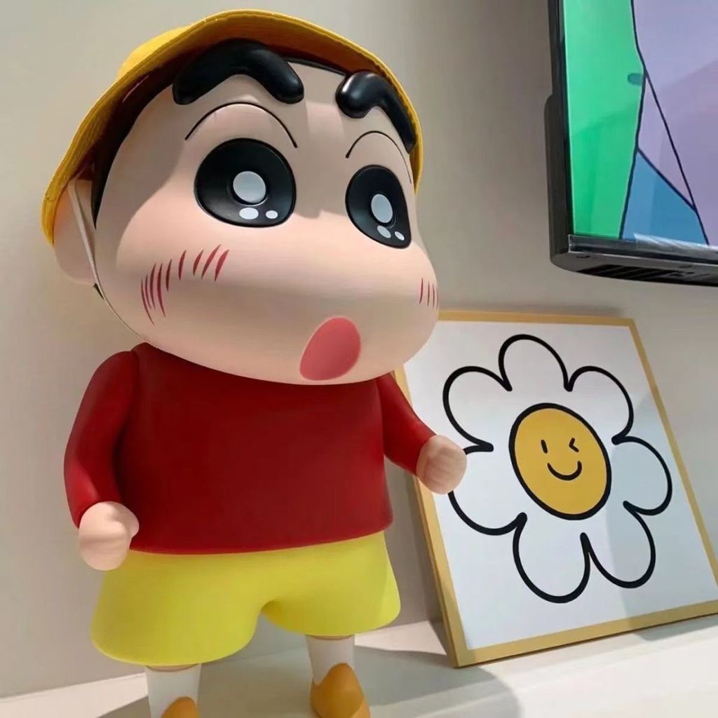 การ์ตูนกล่องเงินตกแต่งบ้านการจัดเก็บเด็กอะนิเมะของสะสมเครยอนชินจังเงินออมทรัพย์ตกแต่งความจุขนาดใหญ่40厘米大号笔小新 大号 大号 小新 大大大号 罐 จ5