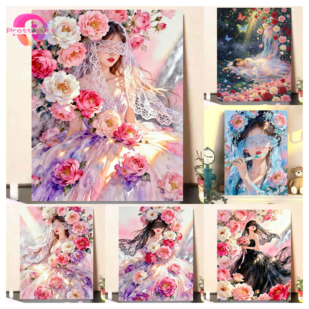 [PL] 5D DIY Diamond Painting Towel Girl Crystal cross-stitch Full of Diamond เพชรกลม/สี่เหลี่ยมเพชรภาพจิตรกรรมฝาผนัง,ภาพวาดตกแต่งบ้าน,งานฝีมือคลายเครียด