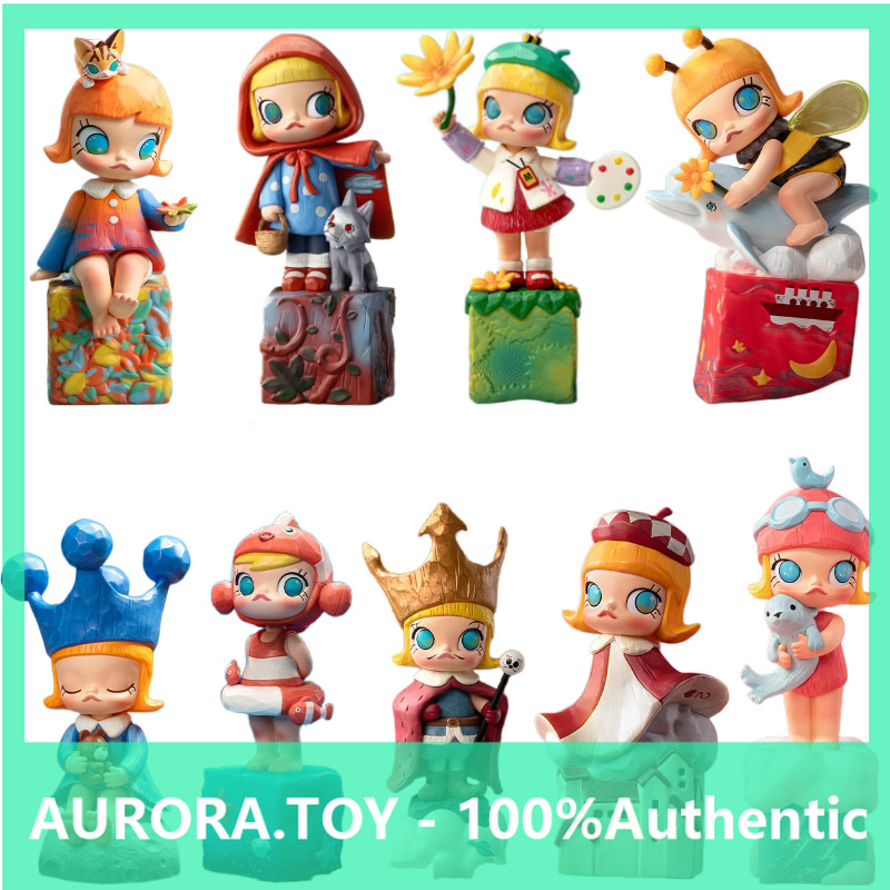 POPMART MOLLY Along the Road Landscape 20th Anniversary Series Mystery Box ของขวัญเล่นอินเทรนด์