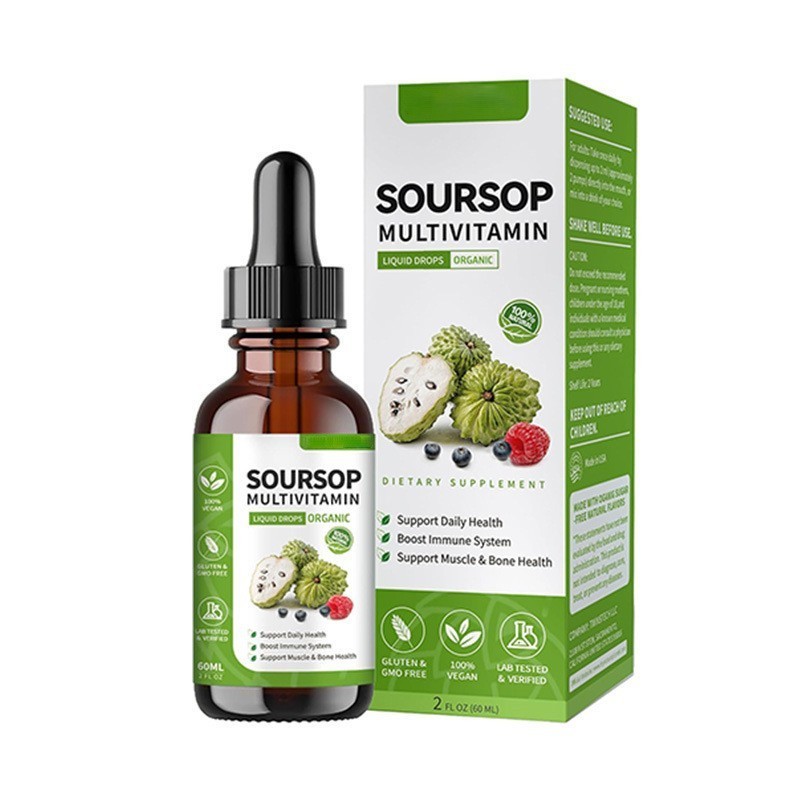 现货速发黑色维剂60ml SOURSOP MULTIVITAMIN Daulian หยดน้ําตาหัวใจ Please26515A8/28