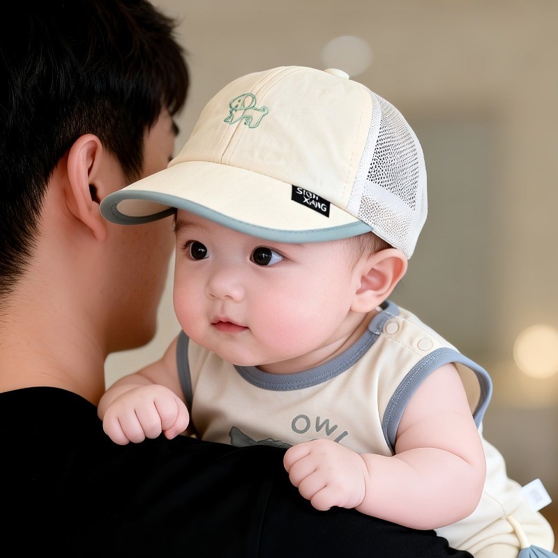 [5-36 เดือน] Baby Quick-Drying Cap ฤดูร้อนบางสไตล์หมวกบังแดดชายหญิงเด็กน่ารัก Breathable ตาข่ายเบสบอลหมวก Sun-Straw SM605