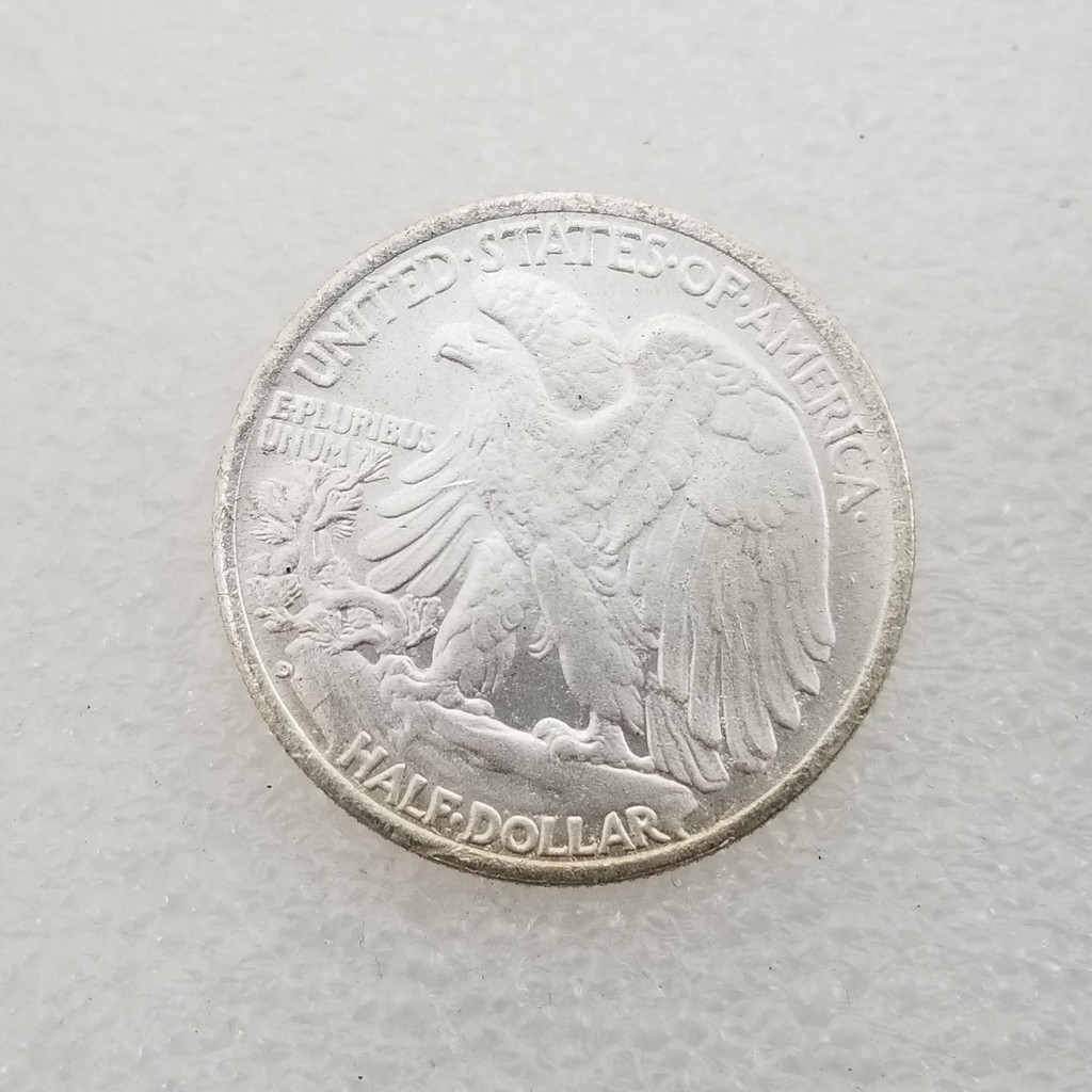 งานฝีมือโบราณ UNC American 1918 วัสดุทองเหลือง D รุ่น Silver Dollar Silver Round Collection#3589仿古工艺