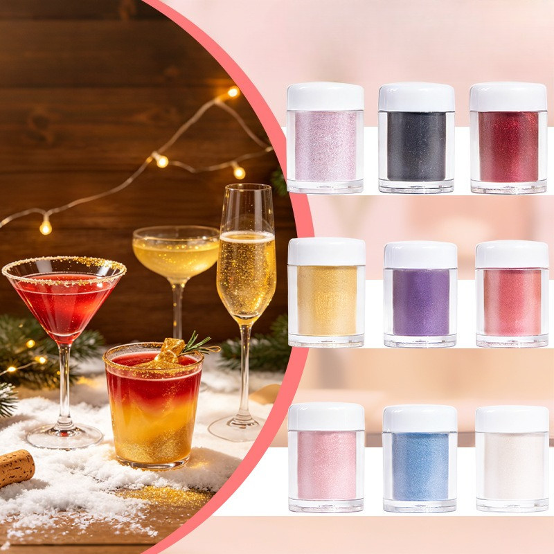 Food-Safe Edible Glitter Dust 3g, Sparkle Powder for Cakes, Cupcakes & เครื่องดื่ม