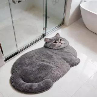 BDGF 3D แมวน่ารักรูป Super Absorbent Diatomite Bath Mat แห้งเร็วสําหรับห้องน้ํา Comfort TH