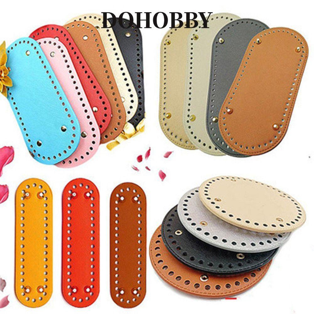 DOHOBBY สําหรับถักกระเป๋าอะไหล่กระเป๋า 52 หลุมหนัง DIY รูปไข่