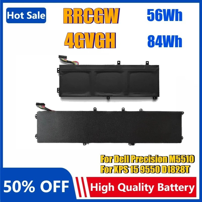 ใหม่ RRCGW 4GVGH แบตเตอรี่แล็ปท็อปสําหรับ Dell Precision M5510 สําหรับ XPS 15 9550 D1828T M7R96 62MJ
