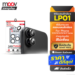 [รับประกัน 1 ปี] Moov LP01 ฟิล์มเลนส์กล้อง For iPhone 17 Pro Max 17 Air 17e 16 Plus 16e 15 14 13 12 11 ฟิล์มกล้อง