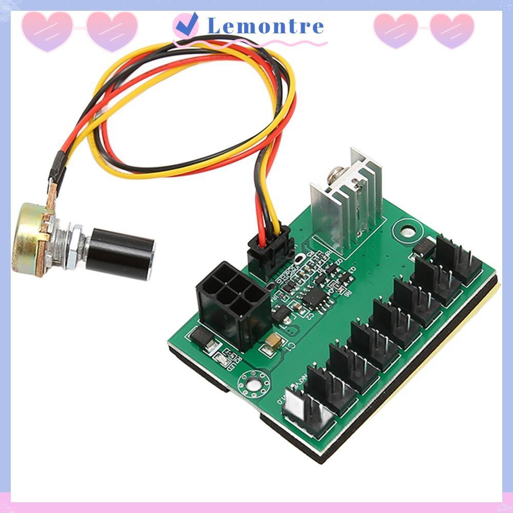 LEMONTRE PC Fan Hub, 8 Way Splitter 2 Pin 3 Pin 4 Pin Fan Adapter, ทนทาน 6 Power Port Plug and Play 